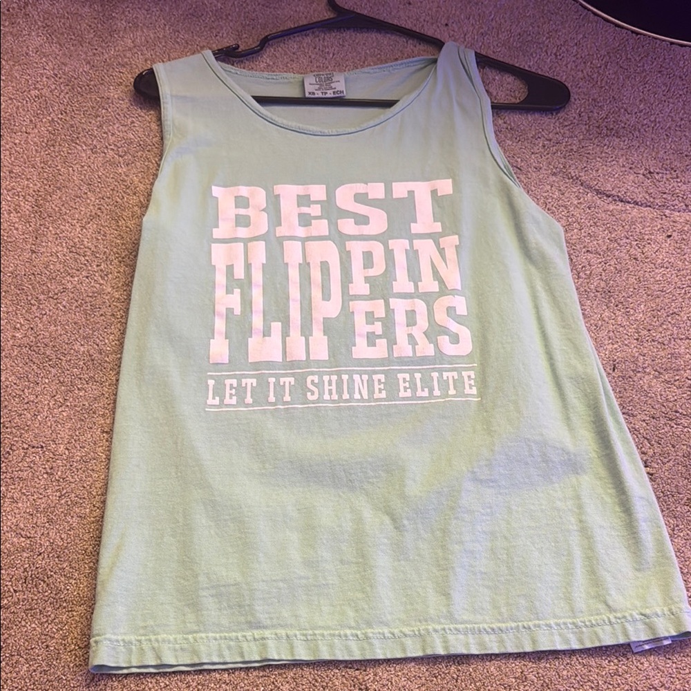 Green Graphic Tank Top